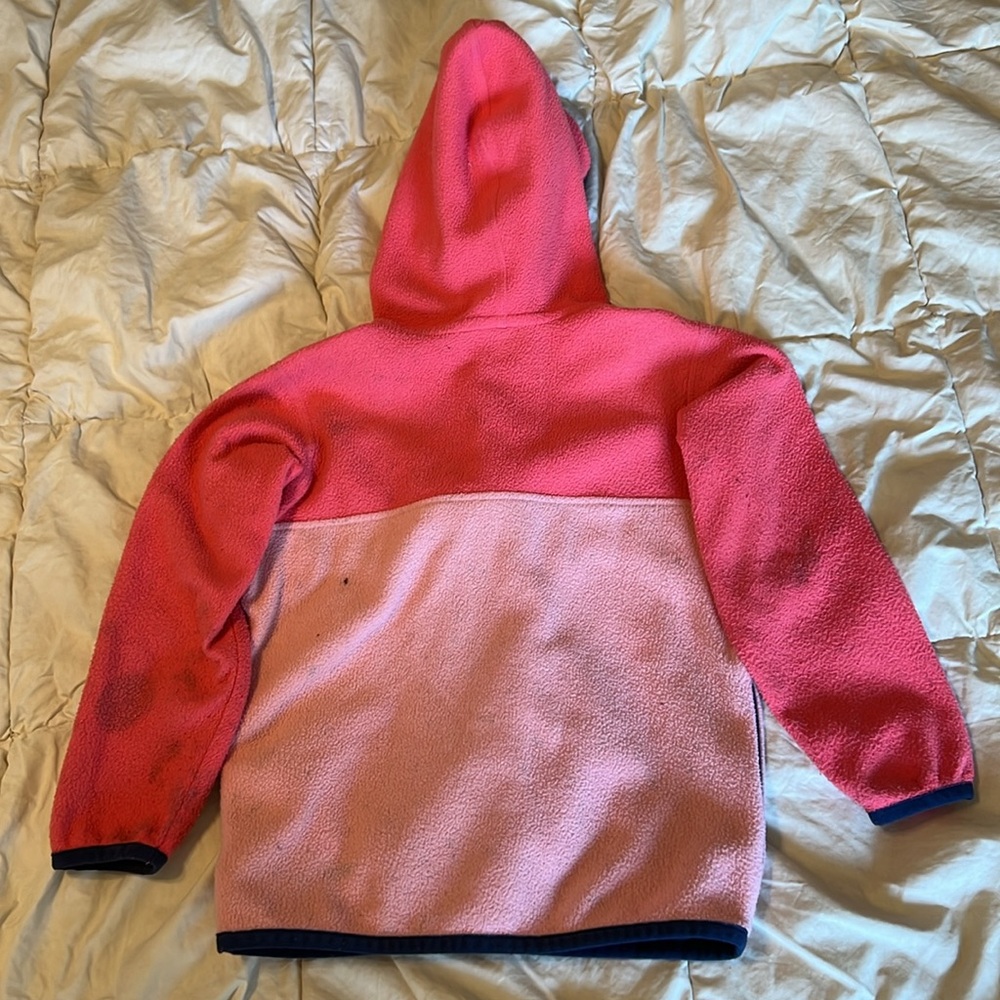 Play quality Patagonia full zip fleece jacket size 3t pink and blue - Picture 3 of 3